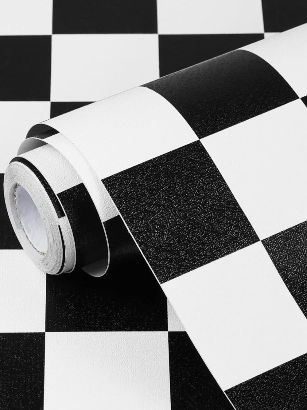 Black and White Contact Paper Mosaic Checkered Peel and Stick Wallpaper Lattice